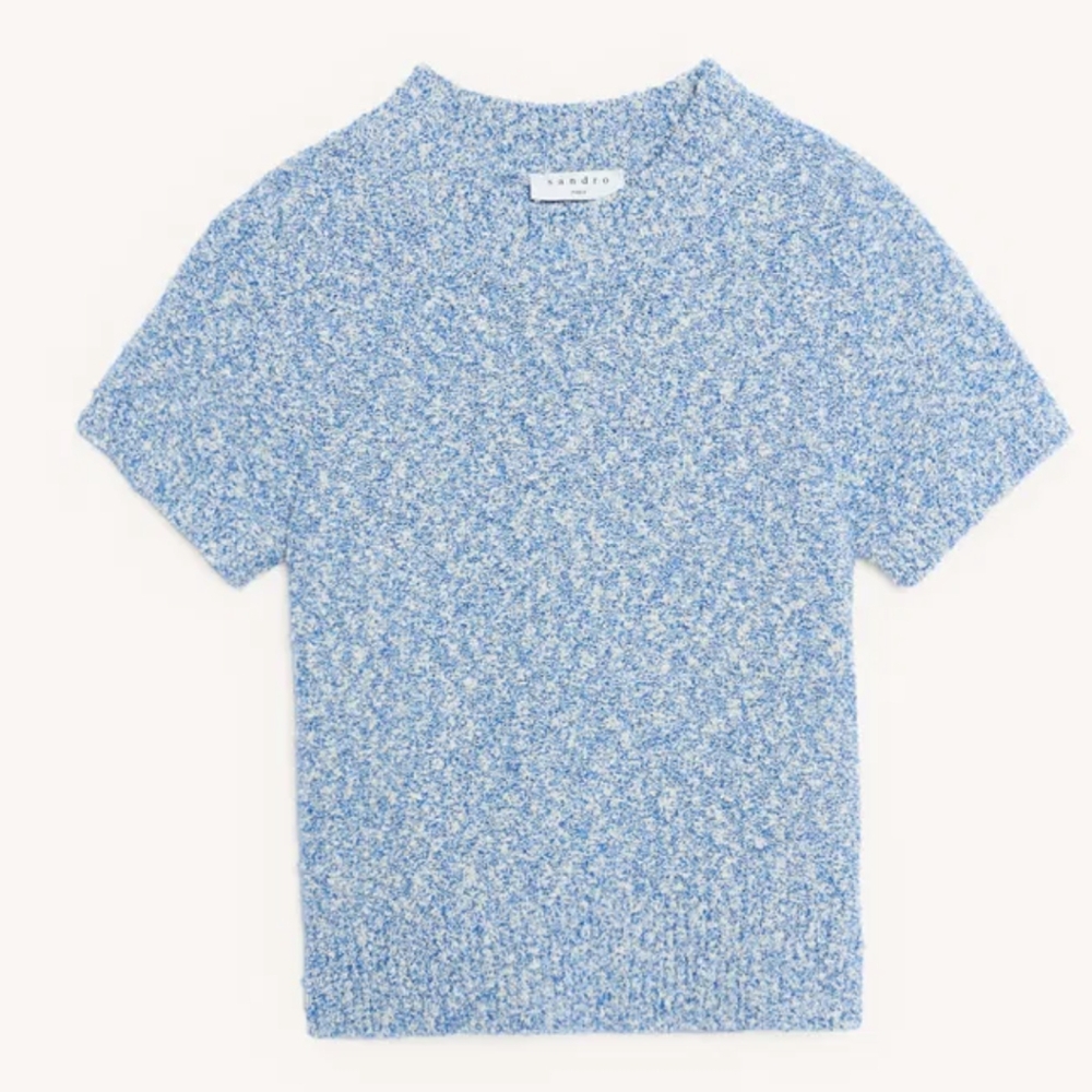 NWT SANDRO Mottled Cropped Sweater